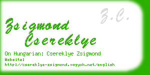 zsigmond csereklye business card